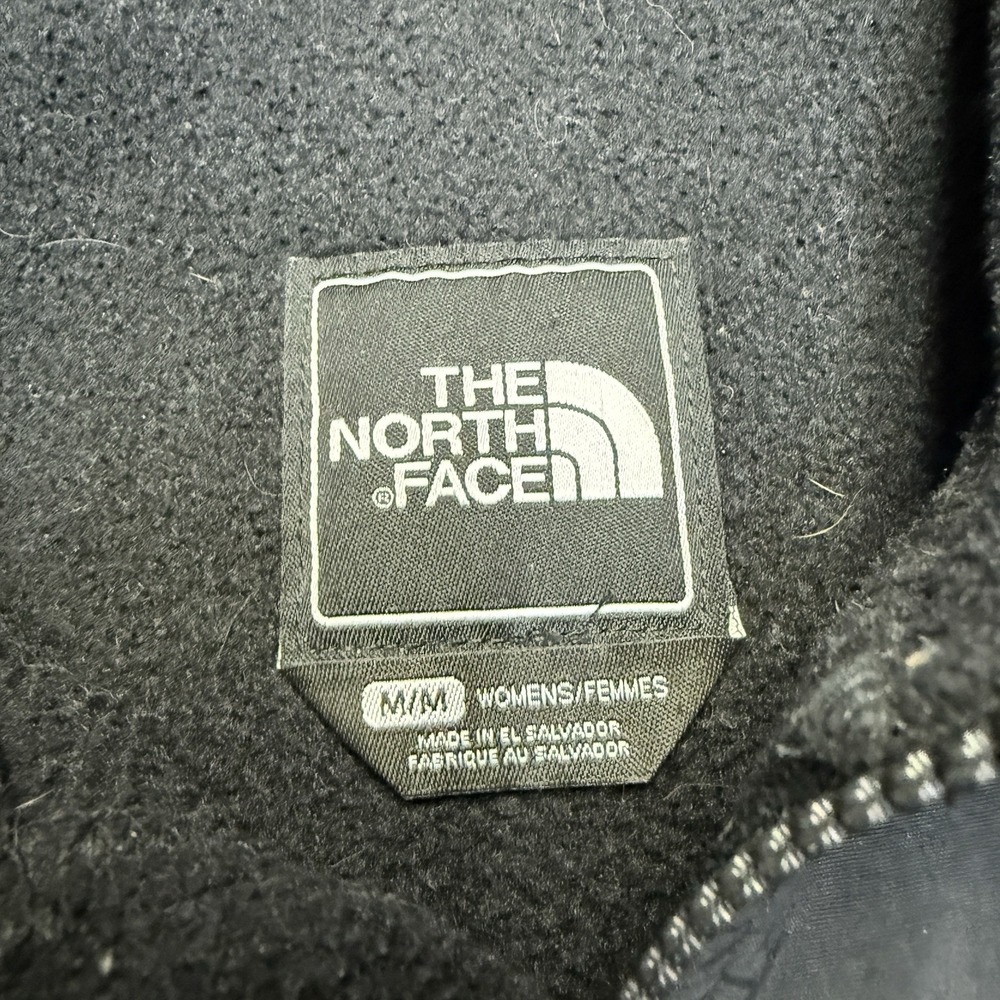 The North Face Women's Black Fleece Jacket‎ Full Zip Logo Size Denali Medium - Picture 3 of 7